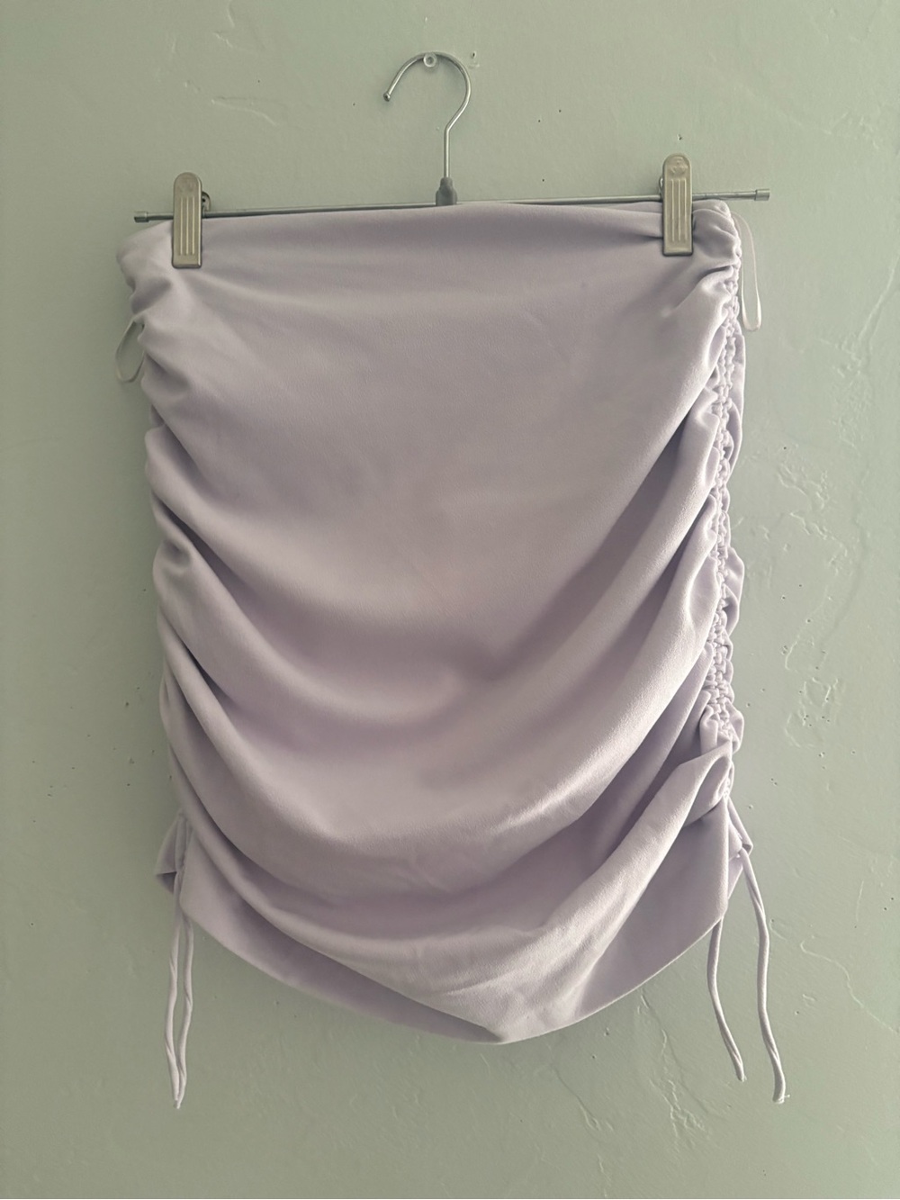 Zara Light Purple Ruched Mini Skirt - Size M (Excellent Condition)